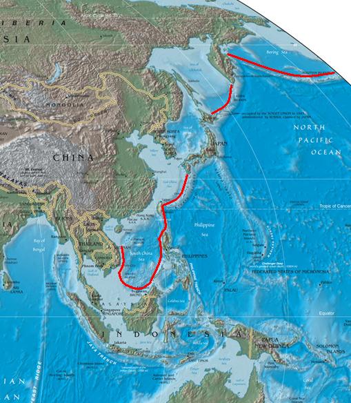 美國為了安全，極力要把中國的軍事力量困在第一島鏈的西邊