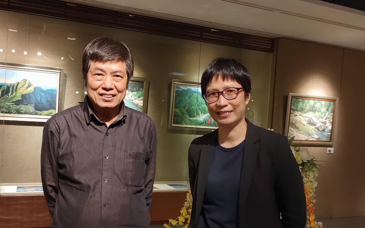 作者與桃園文化局王副局長在現場