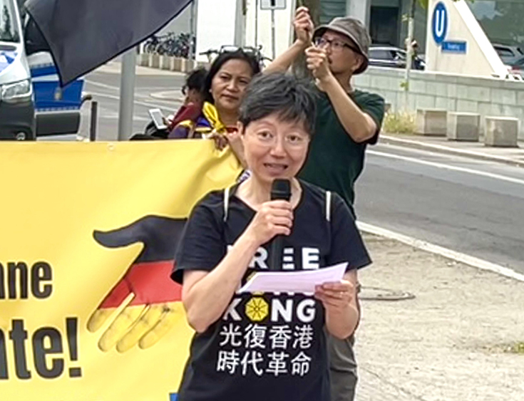 香港人在德協會秘書長Amy Siu。（歐洲之聲提供）