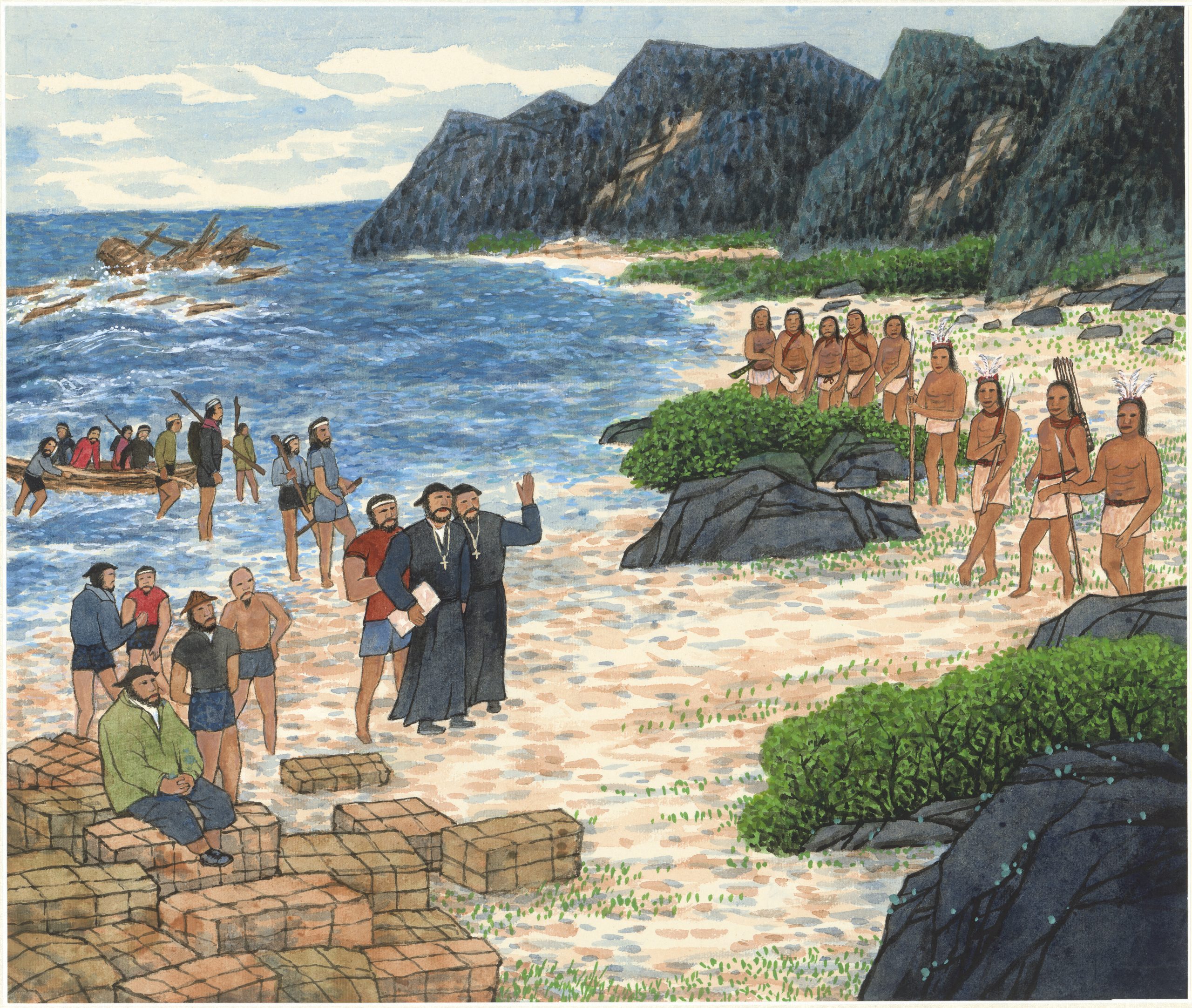 【專文】「福爾摩沙陌生文明風情記事」–1582年北海岸船難奇緣 異文明初次接觸 陳慶坤作品