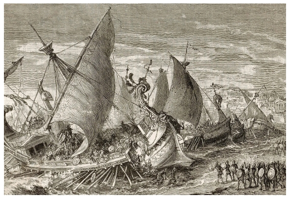 伯羅奔尼撒戰爭示意圖/ 擷自Britannica