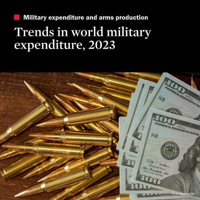 戰爭威脅罩頂 去年全球軍費開支增長7%