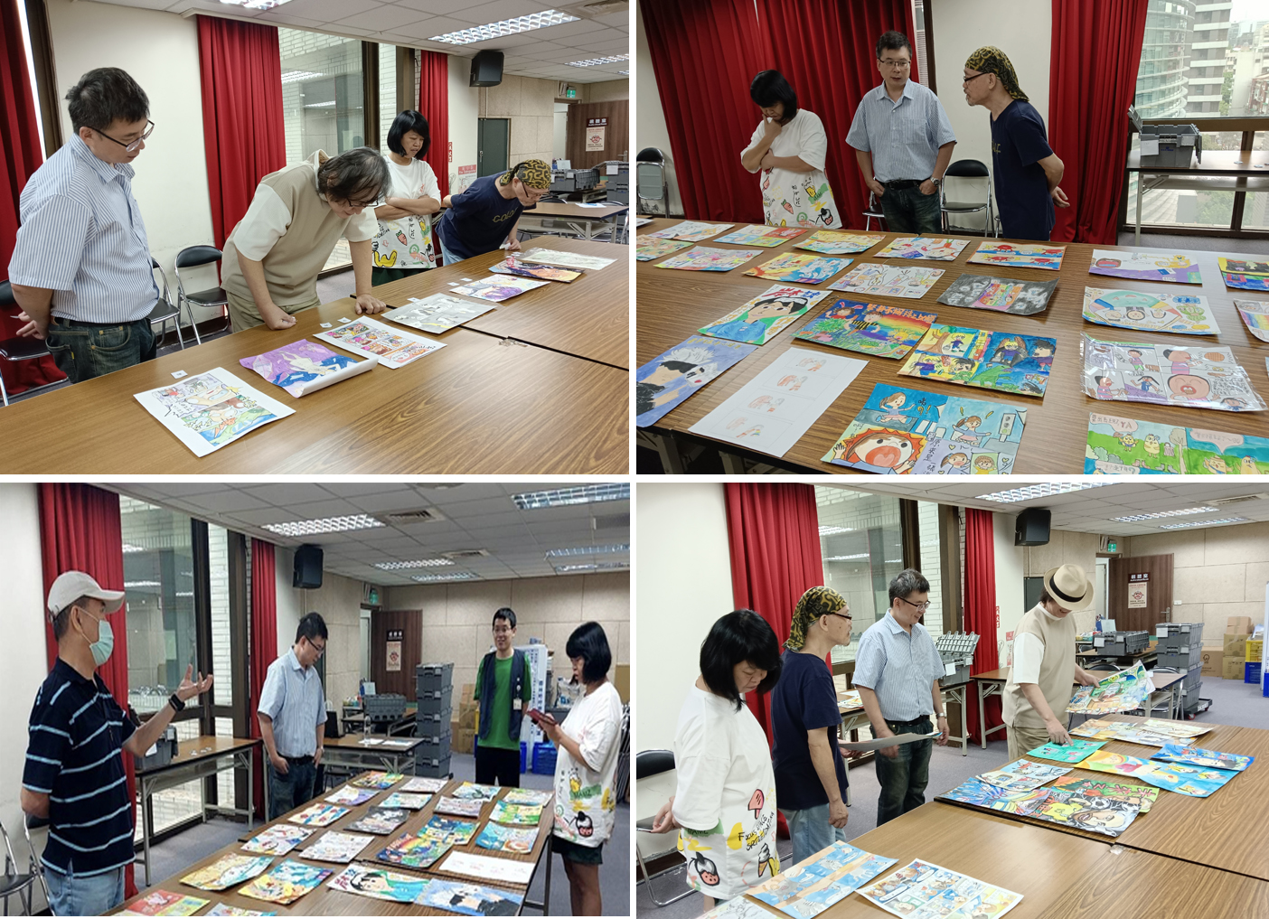 北市圖中崙分館第26屆漫筆獎評審花絮。（圖片提供∕北市圖中崙分館）