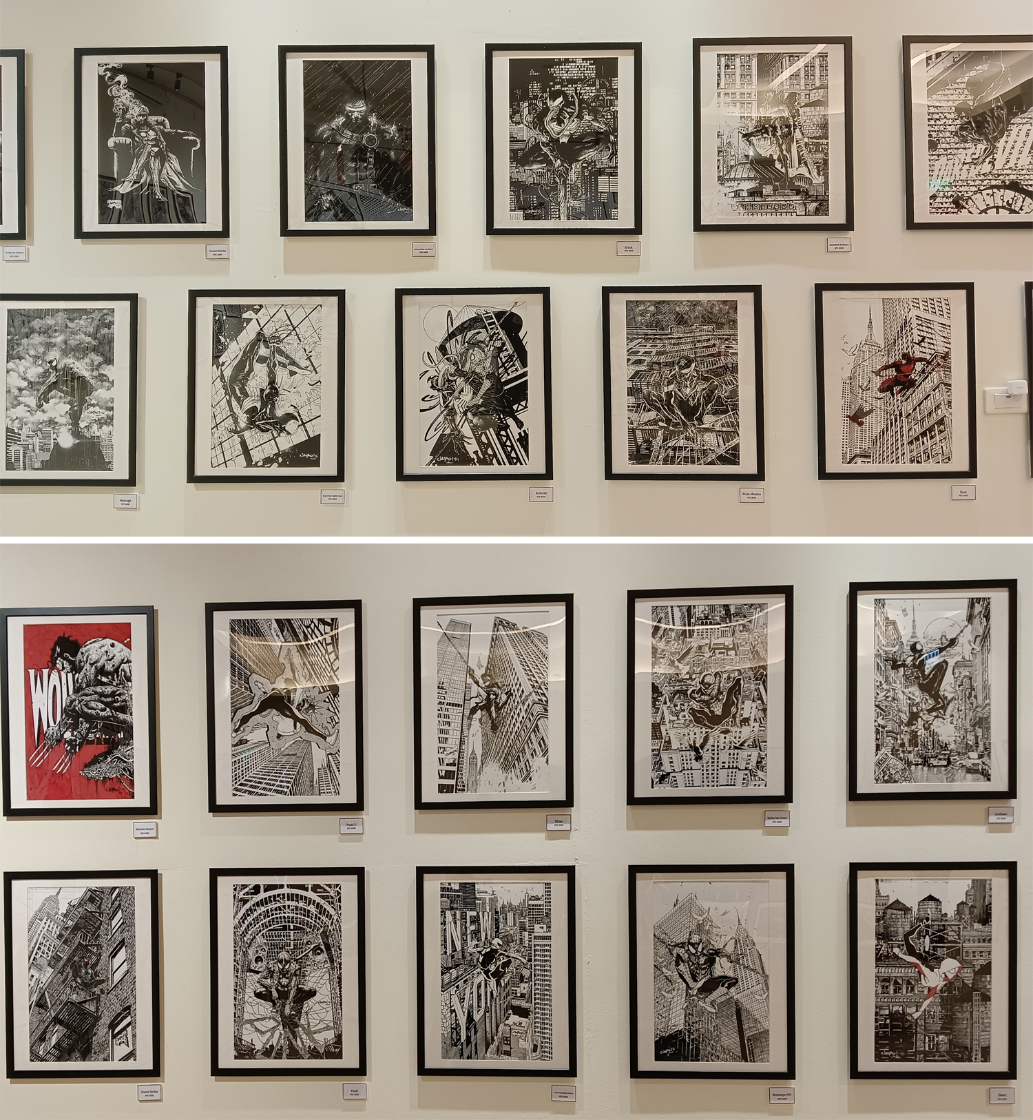 Jimbo-Salgado擅長線稿表現與畫面構圖，角色造型充滿力量與戲劇性。（攝影∕記者鄭松維）