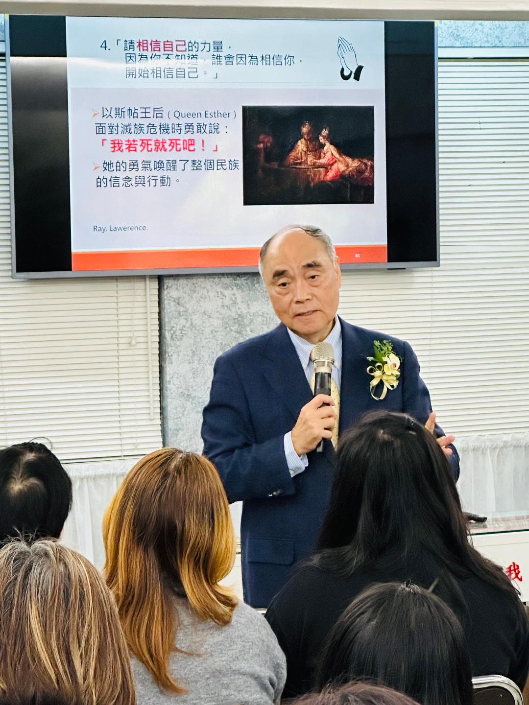 《名畫背後的聖經故事》作者林威雄講解創作歷程。（圖∕主辦單位提供）