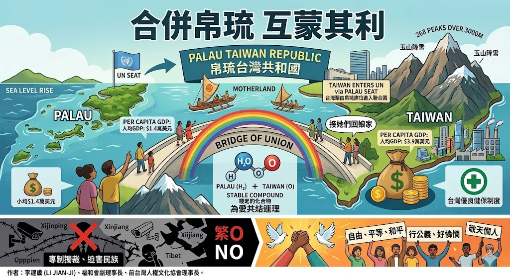 〈專文〉整合帛琉成為台帛聯邦共和國互蒙其利 〈專文〉整合帛琉成為台帛聯邦共和國互蒙其利