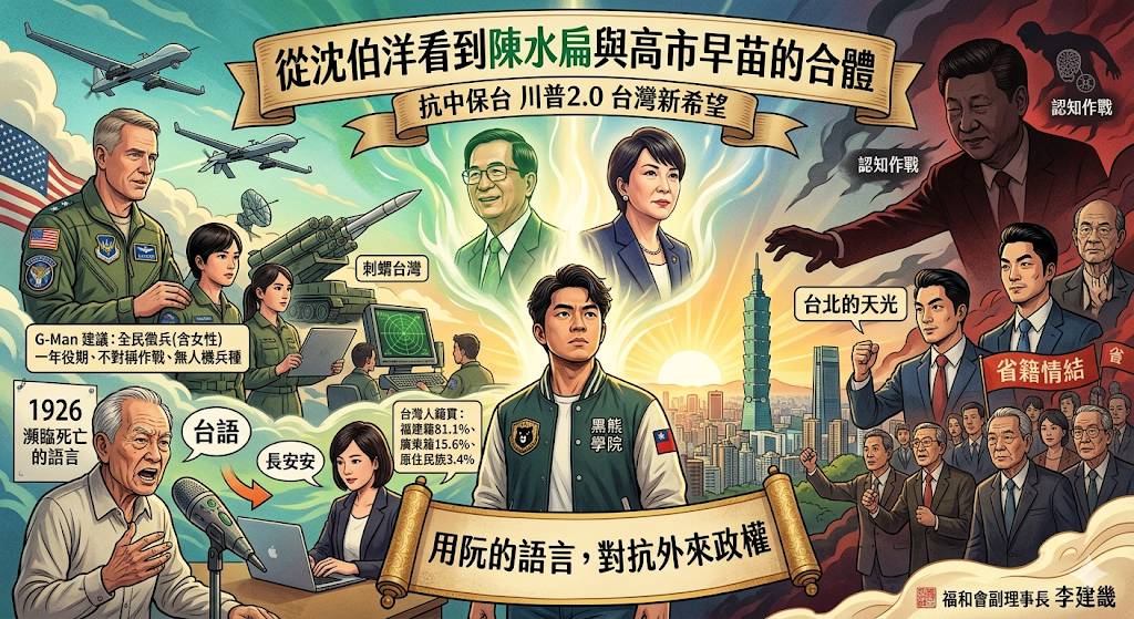 〈專文〉從沈伯洋看到陳水扁與高市早苗的合體 〈專文〉從沈伯洋看到陳水扁與高市早苗的合體