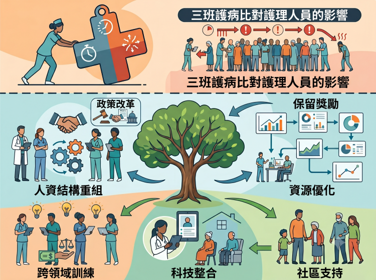 盤點醫事人力結構，解決三班護病比衝擊下的長照生存危機