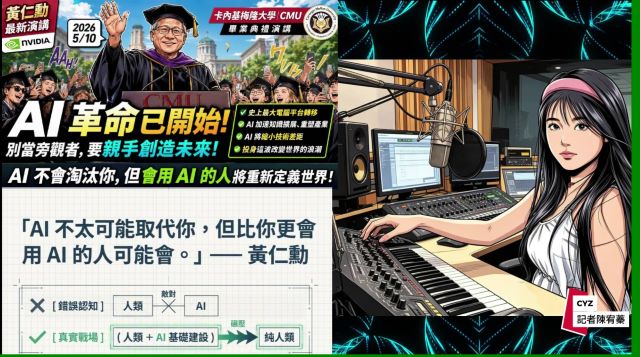 影音【黃仁勳CMU演講摘要】會用AI的人將重新定義世界|別當旁觀者 要親手創造未來 影音【黃仁勳CMU演講摘要】會用AI的人將重新定義世界|別當旁觀者 要親手創造未來