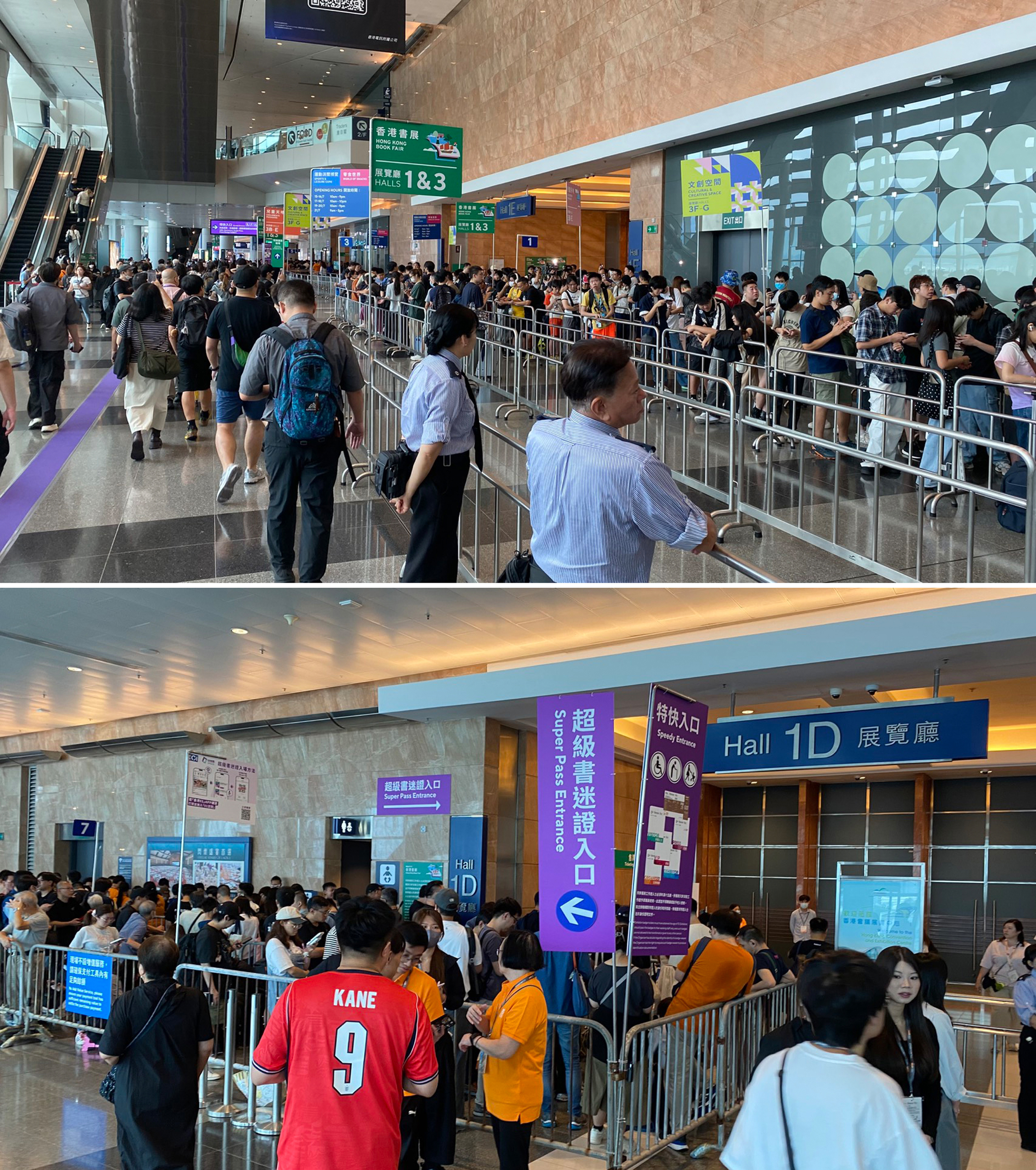 香港書展盛大開展，大批民眾排隊準備進場採購。（圖片提供∕台灣版協）